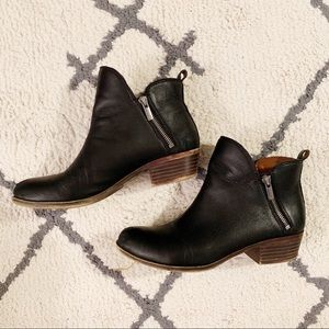 Lucky Brand black leather Basel booties